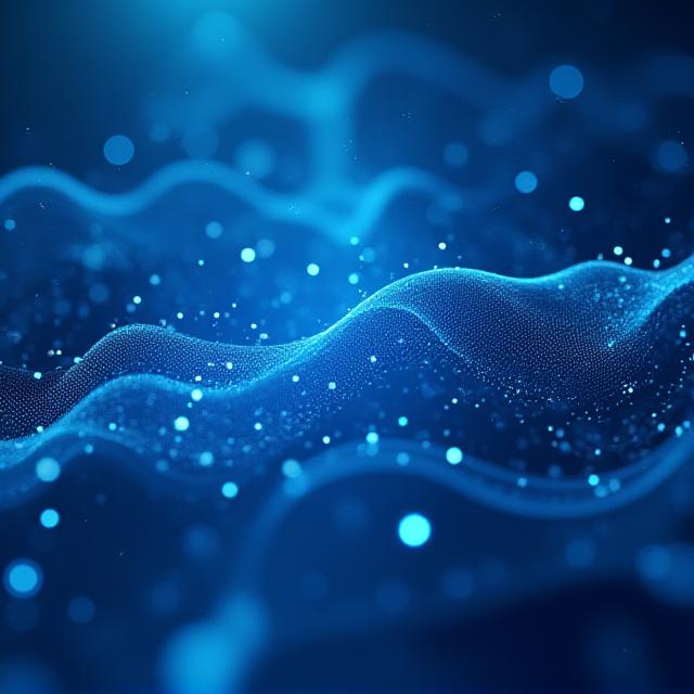 Abstract 3D data visualization mapping Italian liquidity flows and risk clusters